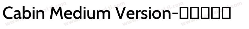 Cabin Medium Version字体转换